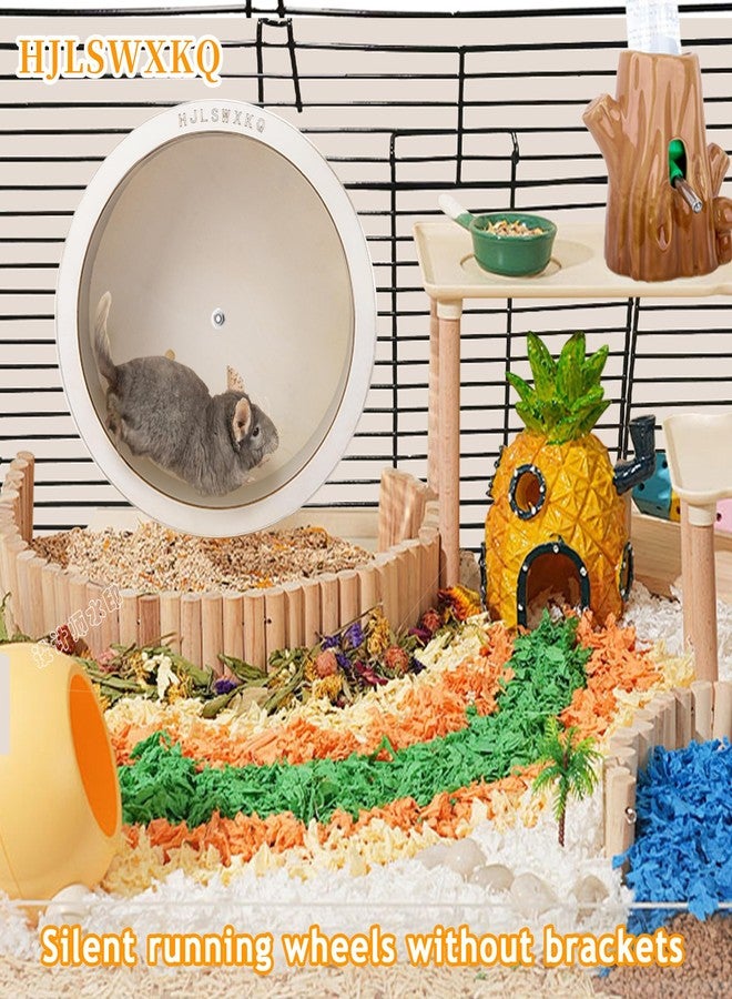 HJLSWXKQ 13inch Wall-Mount Silent Hamster Wheel - Wooden Exercise Wheel with Removable Washable Track for Chinchilla, Hedgehog, Rat, Syrian Hamster (13in) - Image 5
